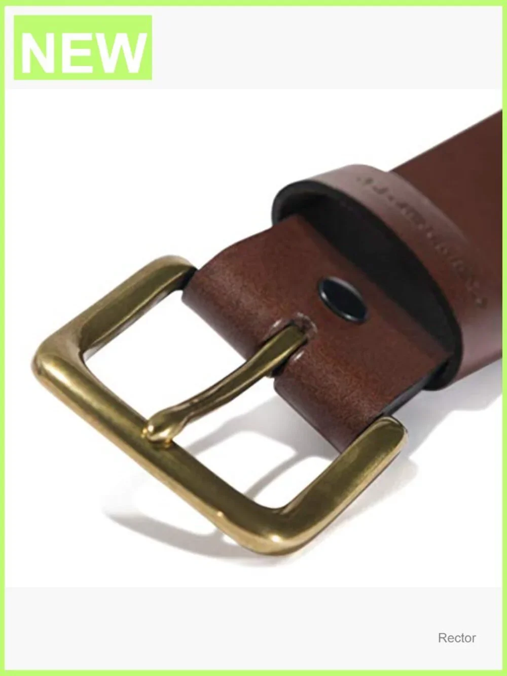 Men's Bridle Leather Belt with Buckle - 1.5
